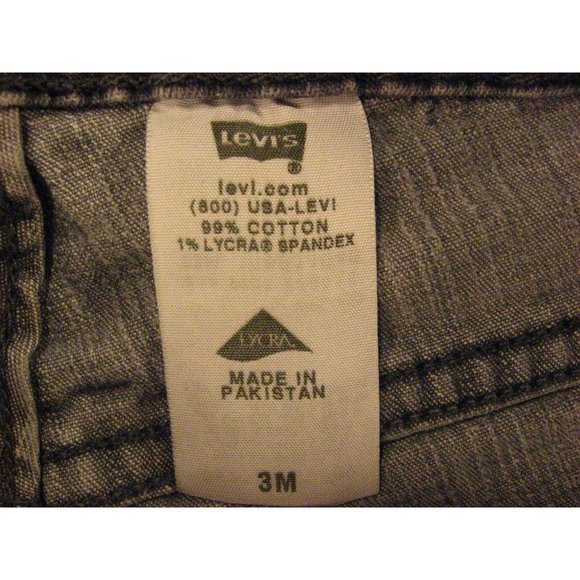 LEVIS Womans 504 CUTOFF JEANS SHORTS W 28 Denim Gray LOW RISE Zipper-fly Stretch - Picture 9 of 11